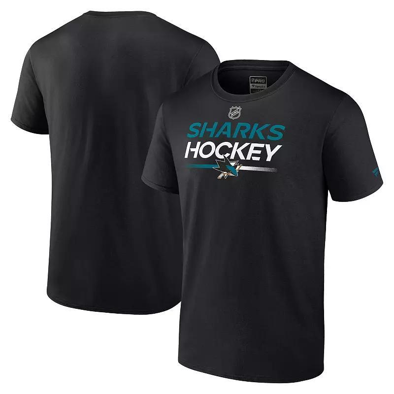 Mens Fanatics Branded Heather Charcoal San Jose Sharks Authentic Pro Secondary T-Shirt Product Image