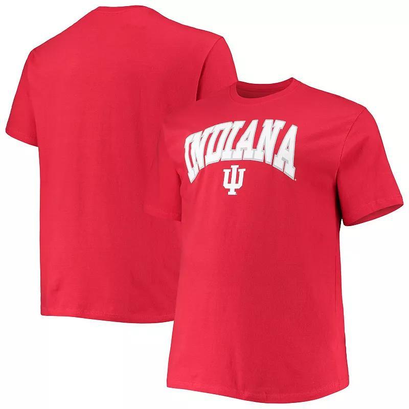 Mens Champion Crimson Indiana Hoosiers Big & Tall Arch Over Wordmark T-Shirt Product Image