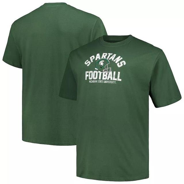 Mens Champion Michigan State Spartans Big & Tall Football Helmet T-Shirt Product Image