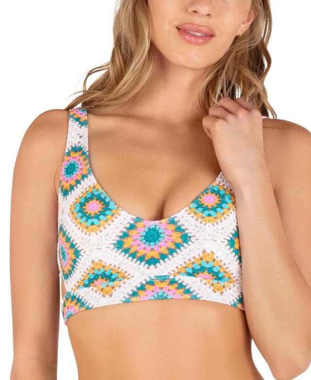 Hurley Womens Crochet Diamonds Pull-On Bralette Bikini Top Product Image