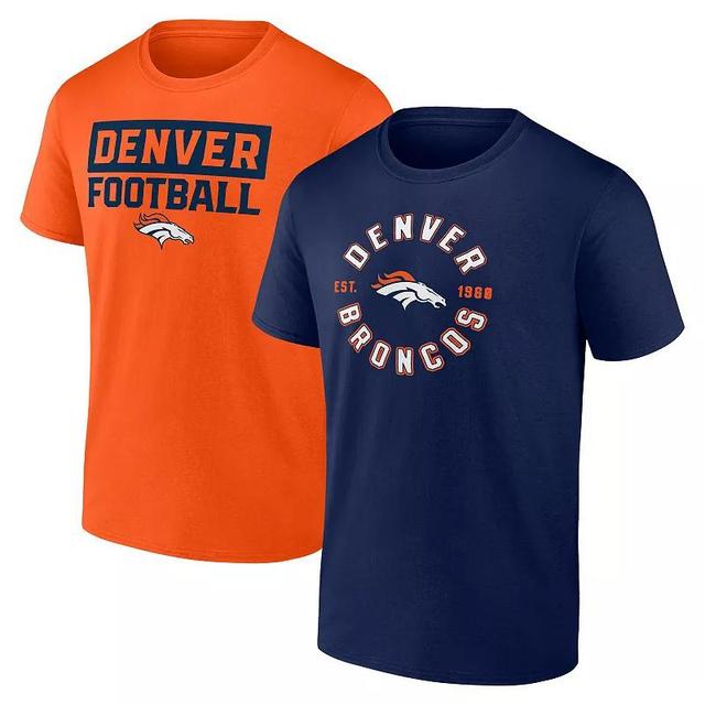 Mens Fanatics Denver Broncos Serve T-Shirt Combo Pack Blue Product Image