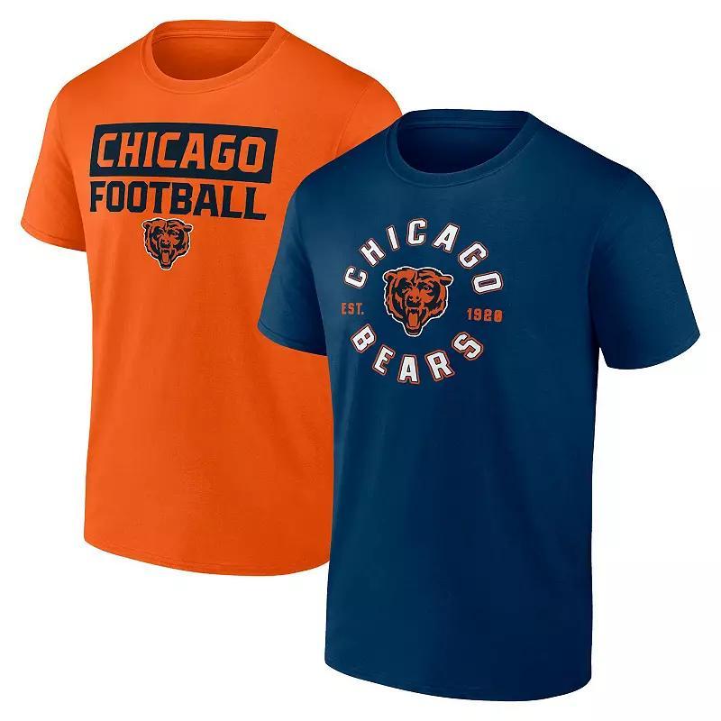 Mens Fanatics Branded Chicago Bears Serve T-Shirt Combo Pack Blue Product Image