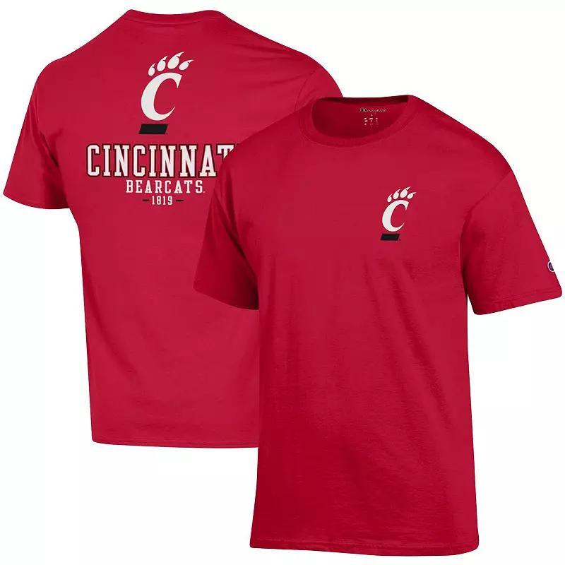 Mens Champion Cincinnati Bearcats Stack 2-Hit T-Shirt Product Image