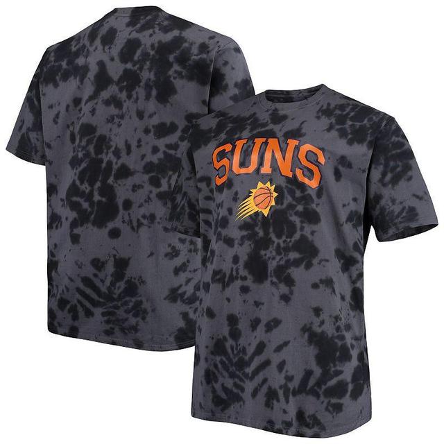 Mens Black Phoenix Suns Big & Tall Marble Dye Tonal Performance T-Shirt Product Image