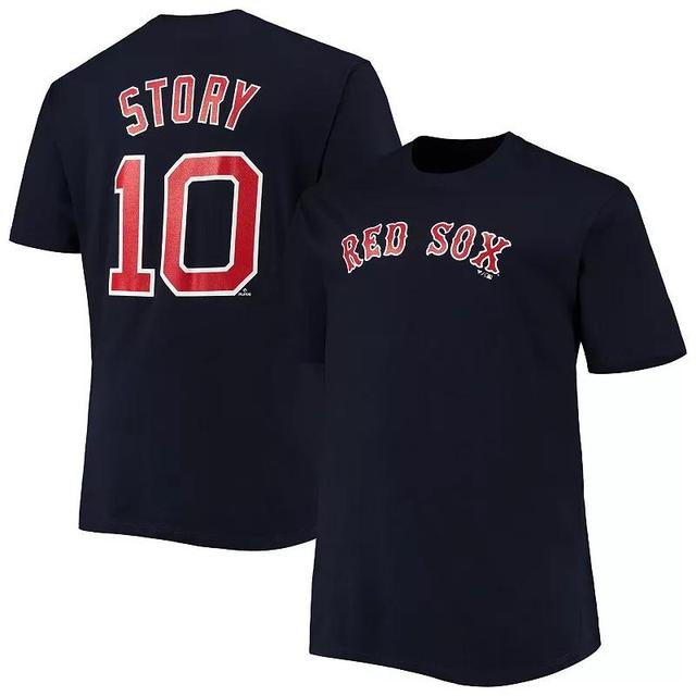 Mens Trevor Story Boston Red Sox Big & Tall Name & Number T-Shirt Blue Product Image