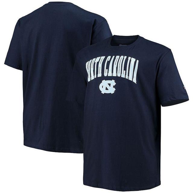 Mens Champion North Carolina Tar Heels Big & Tall Arch Over Wordmark T-Shirt Blue Product Image