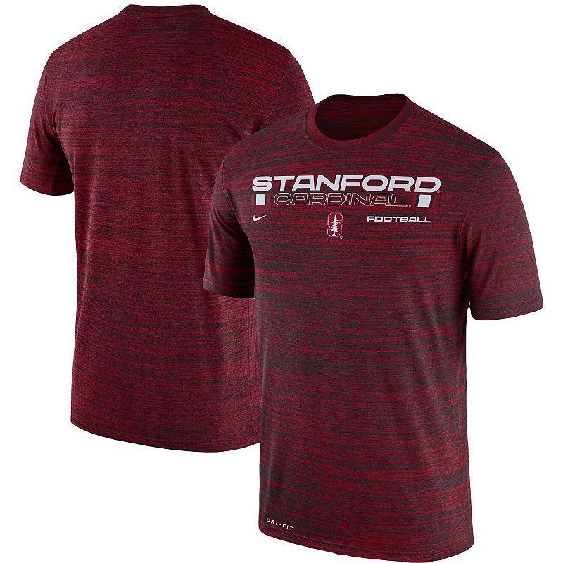 Mens Nike Cardinal Stanford Cardinal Velocity Legend Dri-Fit Performance T-Shirt STF Red Product Image