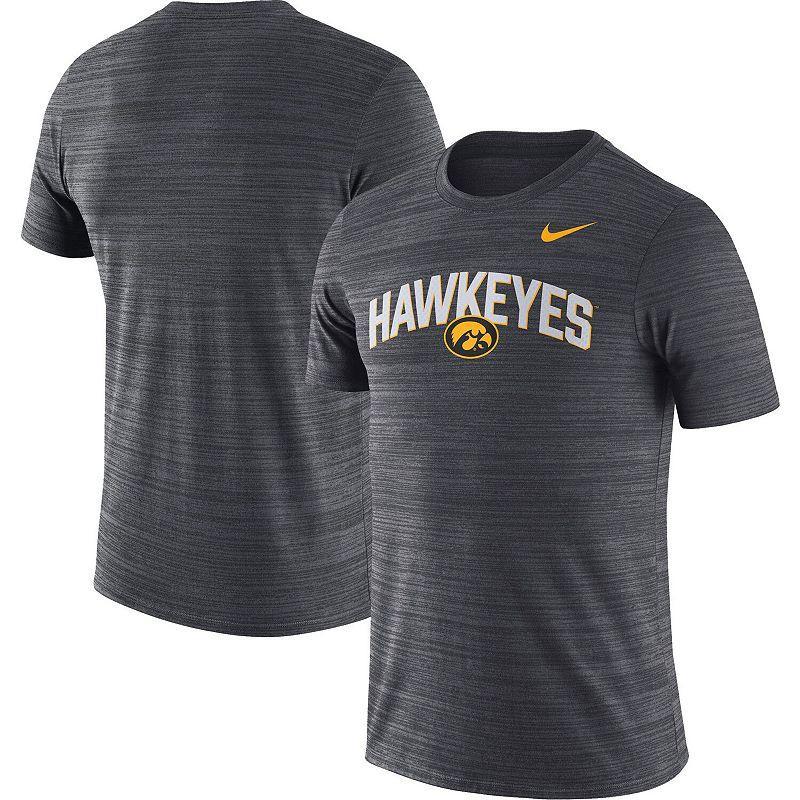 Mens Nike Black Iowa Hawkeyes Game Day Sideline Velocity Performance T-Shirt IWA Black Product Image