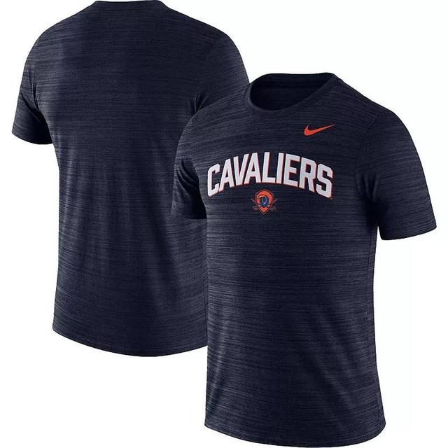 Mens Nike Virginia Cavaliers Game Day Sideline Velocity Performance T-Shirt Blue Product Image