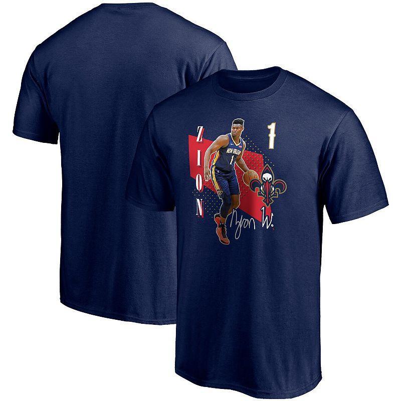 Mens Fanatics Branded Zion Williamson New Orleans Pelicans Pick & Roll T-Shirt Blue Product Image