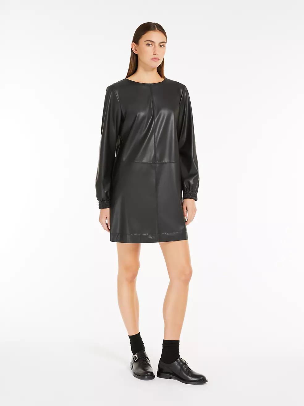 Womens Pepe Faux-Leather Minidress Product Image