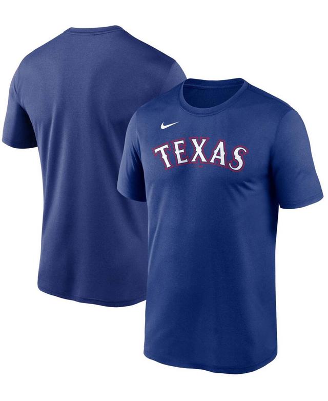 Mens Nike Royal Texas Rangers Wordmark Legend Performance T-Shirt Product Image