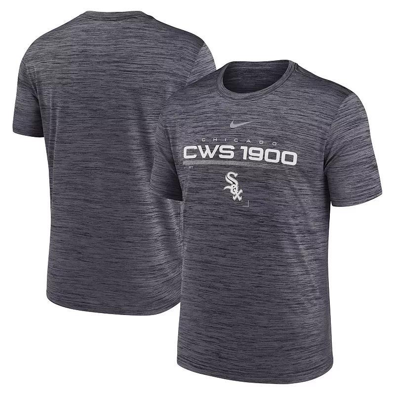 Mens Nike Red Cincinnati Reds Wordmark Velocity Performance T-Shirt Product Image