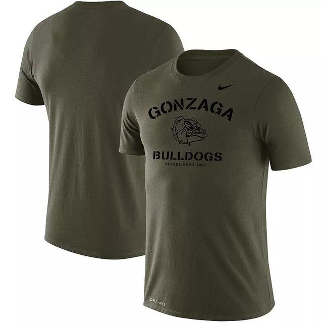 Mens Nike Olive Gonzaga Bulldogs Stencil Arch Performance T-Shirt Product Image