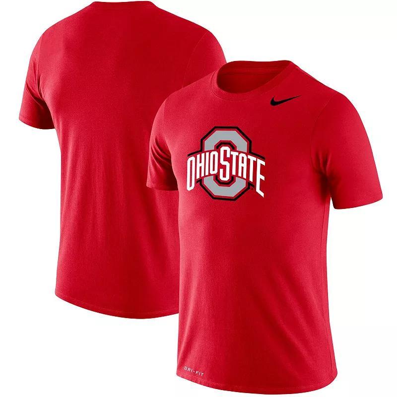 Mens Nike Scarlet Ohio State Buckeyes Big & Tall Legend Primary Logo Performance T-Shirt Product Image