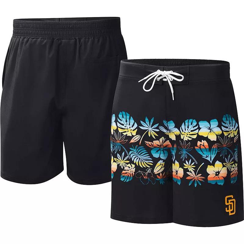 Mens G-iii Sports by Carl Banks Black San Diego Padres Breeze Volley Swim Shorts Product Image