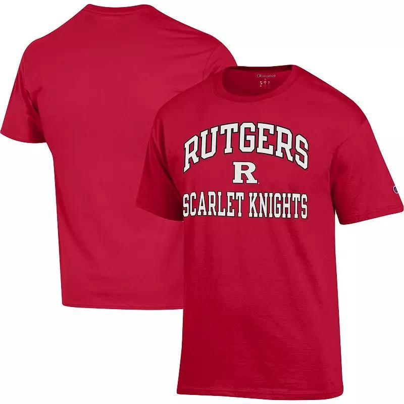 Mens Champion Scarlet Rutgers Scarlet Knights High Motor T-Shirt Product Image