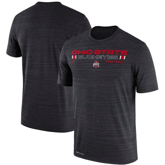 Mens Nike Black Ohio State Buckeyes Velocity Legend Space-Dye Performance T-Shirt Grey Product Image