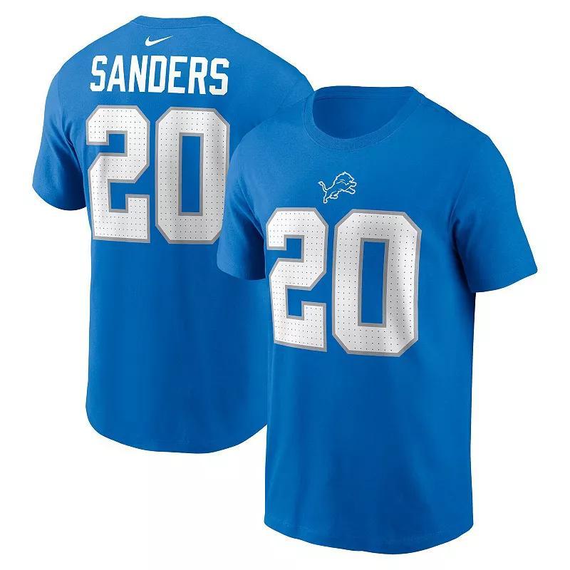 Mens Nike Barry Sanders Detroit Lions Retired Player Name & Number T-Shirt Product Image