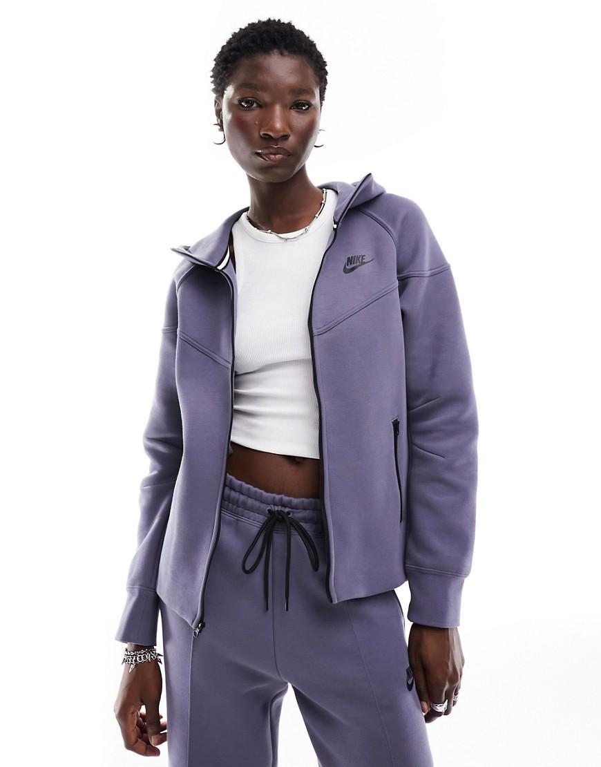 Nike Womens Nike NSW Tech Fleece WR Full-Zip Hoodie - Womens Grey/Black Product Image