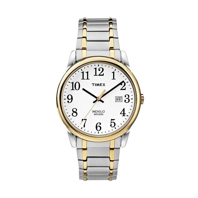 Mens Timex Easy Reader Expansion Band Watch - Light Gold TW2P81400JT Product Image