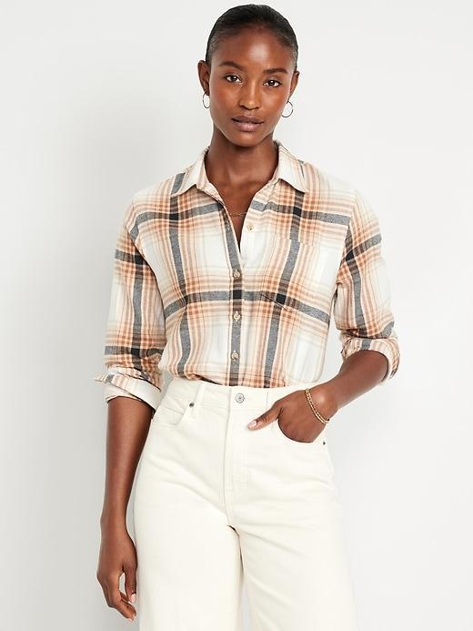 Classic Flannel Button-Down Shirt Product Image