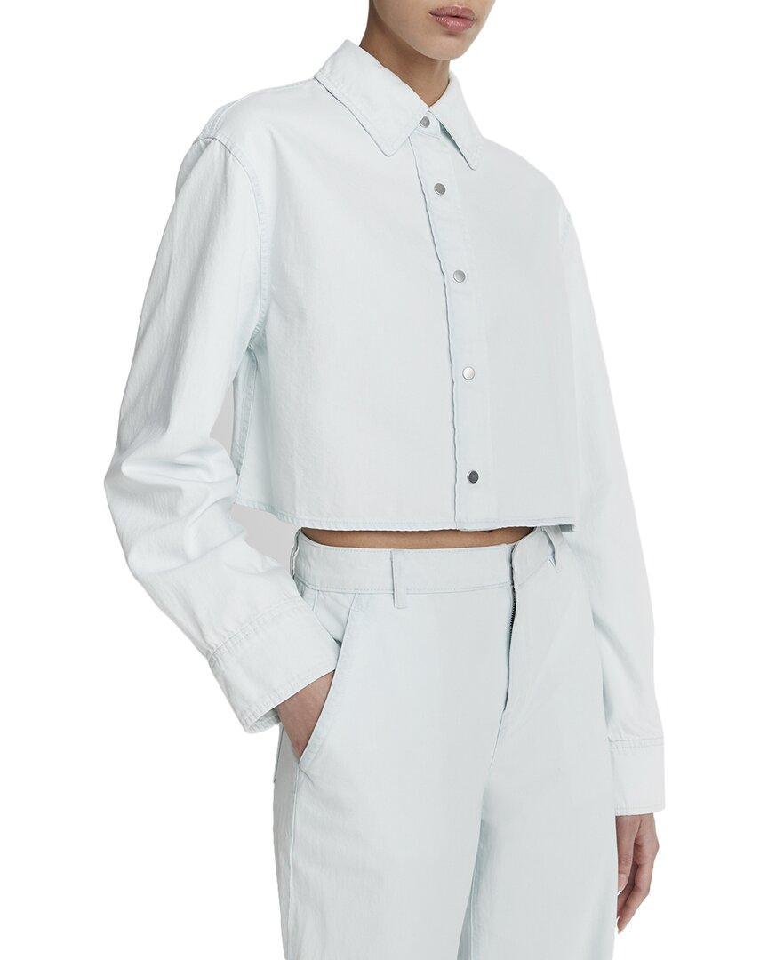 Spring Twill Cropped Shirt Celestine In Blue Product Image