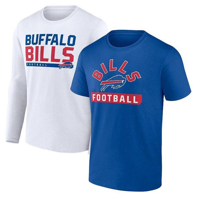 Mens Fanatics Branded Royal/White Buffalo Bills Two-Pack 2023 Schedule T-Shirt Combo Set Product Image