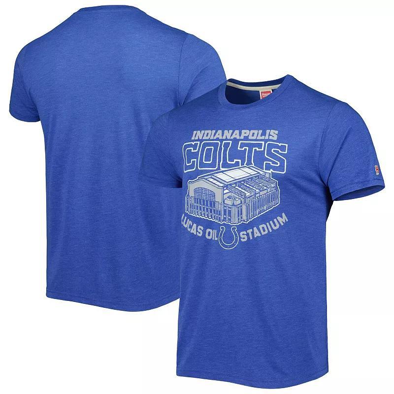 Mens Homage Royal Indianapolis Colts Stadium Tri-Blend T-Shirt Product Image