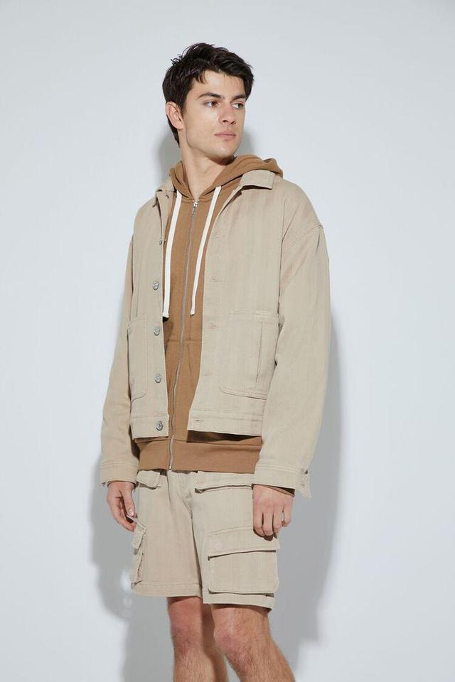 Twill Mid-Rise Cargo Shorts | Forever 21 Product Image