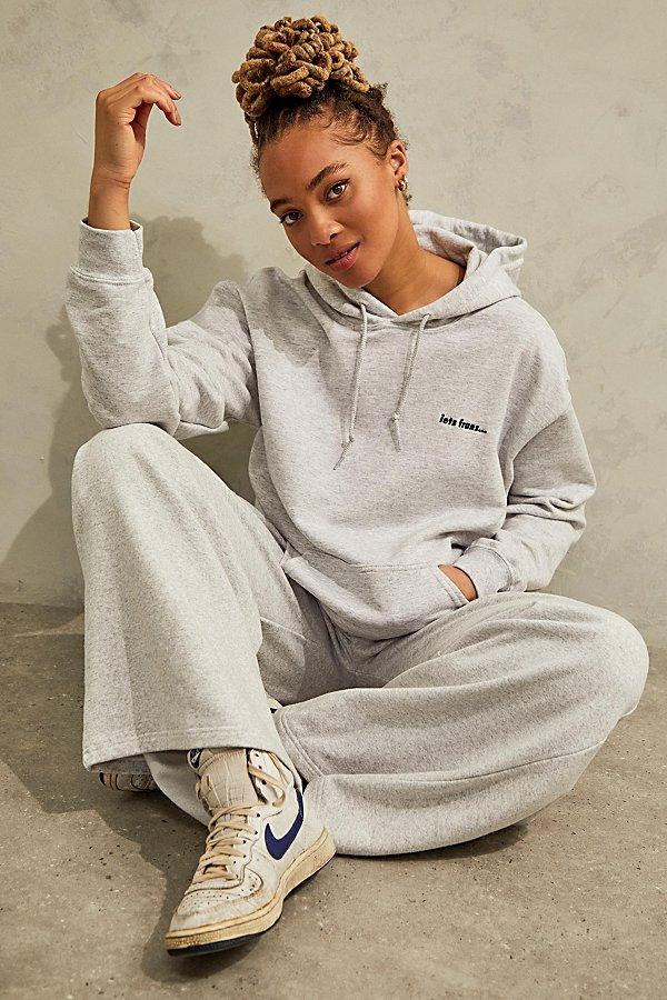 iets frans. Grey Marl Hoodie Sweatshirt Womens at Urban Outfitters Product Image