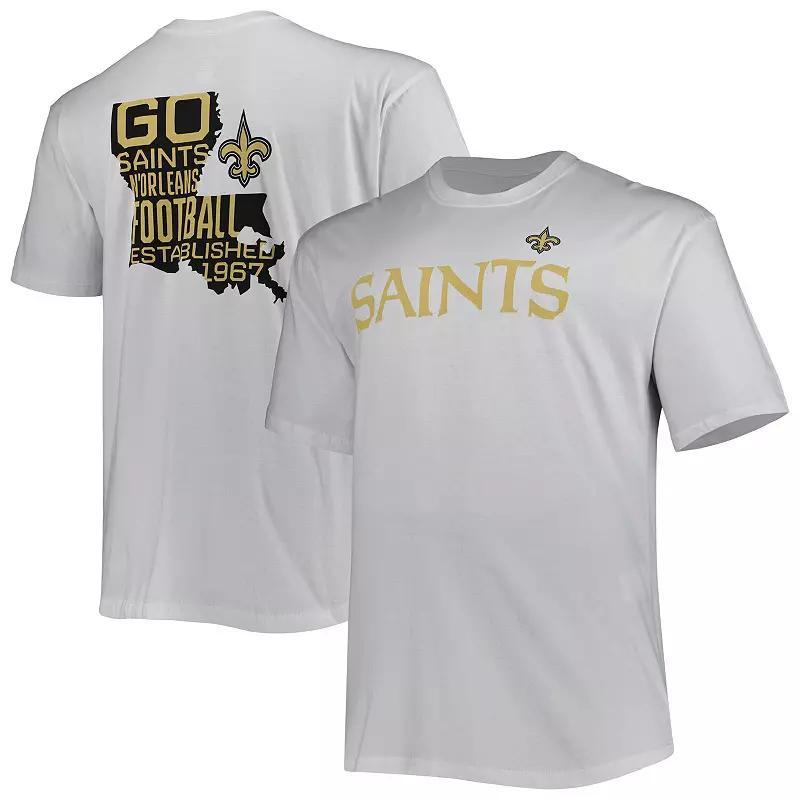 Mens Fanatics Branded New Orleans Saints Big & Tall Hometown Collection Hot Shot T-Shirt Product Image