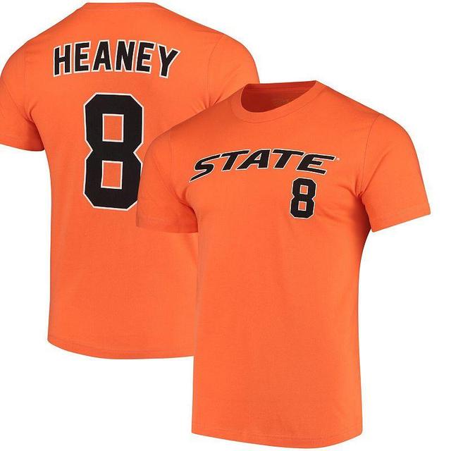 Mens Original Retro Brand Andrew Heaney Oklahoma State Cowboys Baseball Name & Number T-Shirt Product Image