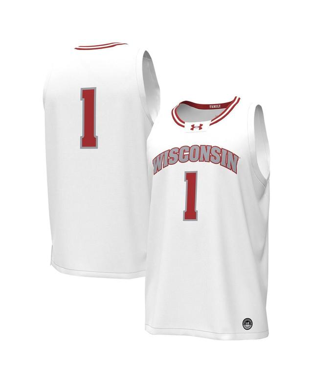 Mens Under Armour #1 Wisconsin Badgers Replica Basketball Jersey Product Image