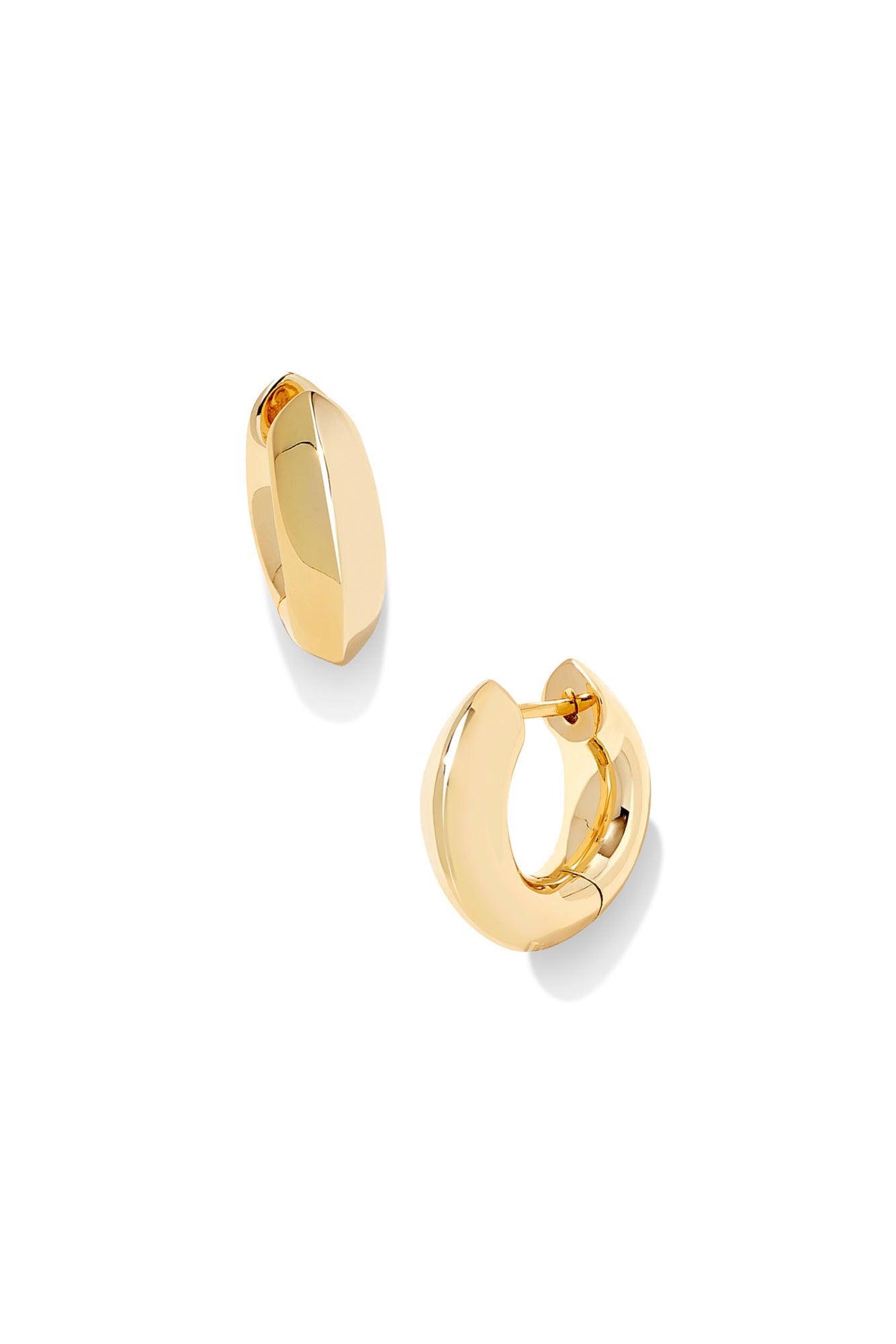 KENDRA SCOTT Mikki Metal Huggie Earrings Gold Product Image