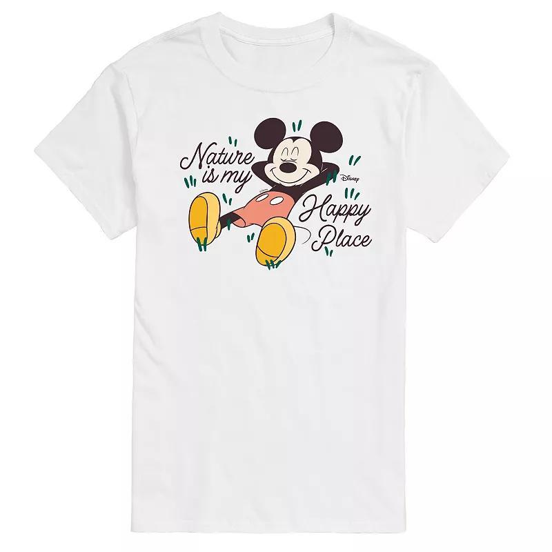 Disneys Mickey Mouse Mens Nature Is My Happy Place Graphic Tee Product Image