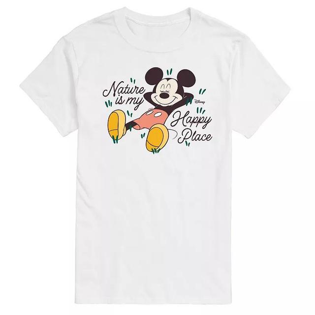 Disneys Mickey Mouse Mens Nature Is My Happy Place Graphic Tee Product Image