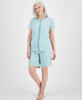 Charter Club Womens 2-Pc. Cotton Bermuda Short Pajamas Set, Created for Macys Product Image