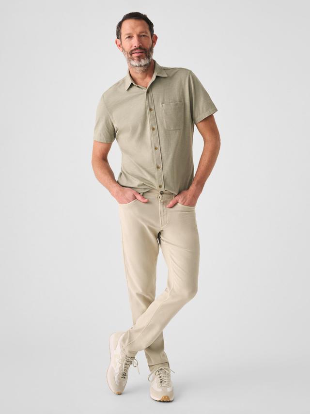 Short-Sleeve Sunwashed Knit Shirt (Single Pocket) - Coastal Sage Male Product Image