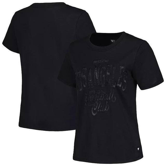 Womens The Wild Collective Black LAFC Satin Applique T-Shirt Product Image