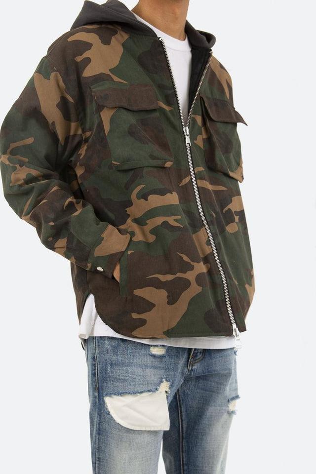 Camo Hooded Zip Up - Woodland Camo Product Image