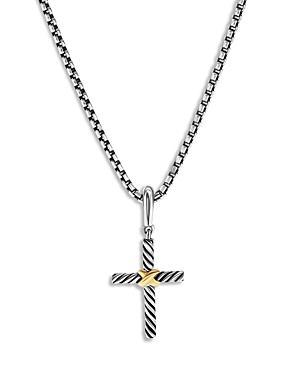 Womens X Cross Pendant With 18K Yellow Gold Product Image