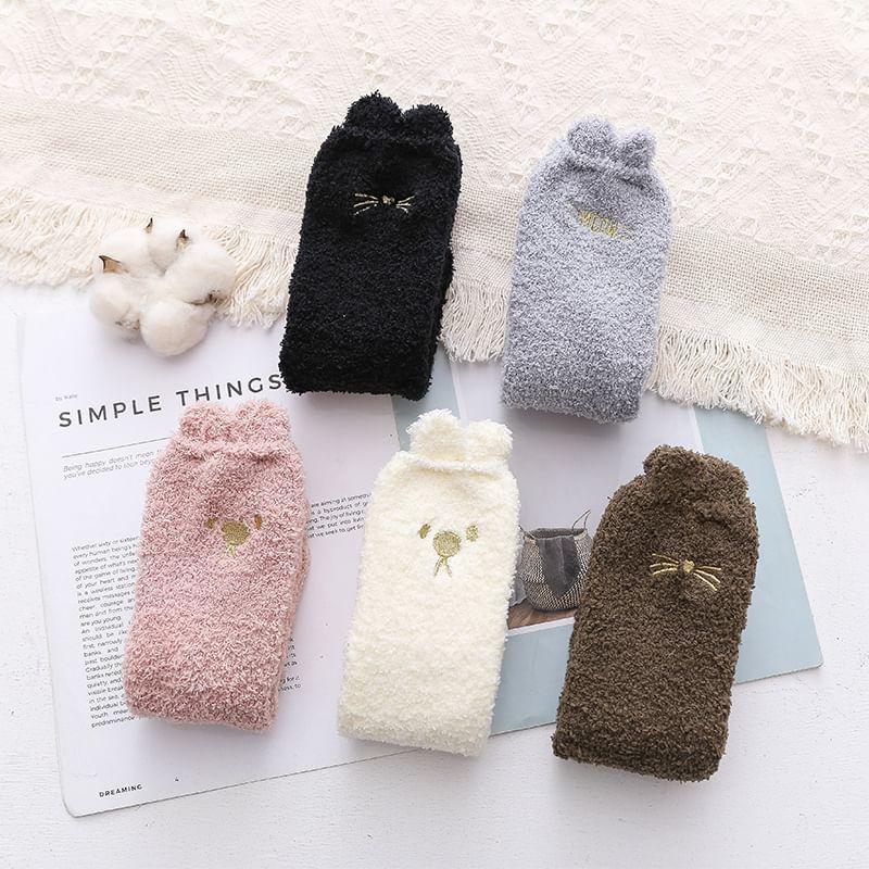 Cat Coral Fleece Socks Product Image