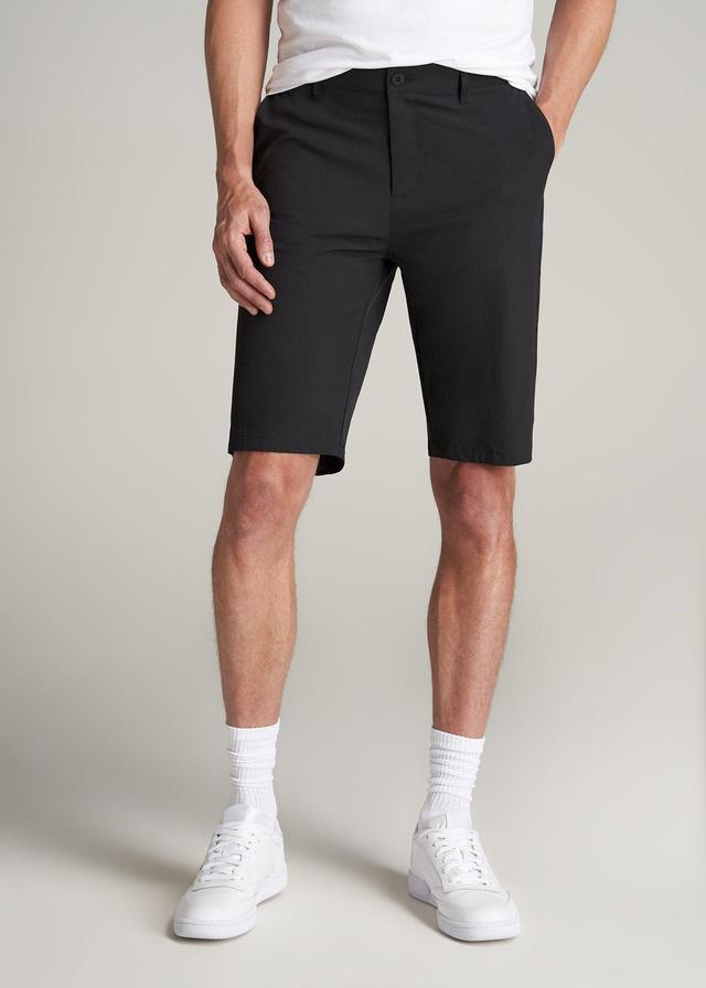 Premium Hybrid Shorts for Tall Men in Black Male Product Image