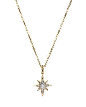 Womens Cable Collectibles North Star Necklace In 18K Yellow Gold With Pav Diamonds Product Image