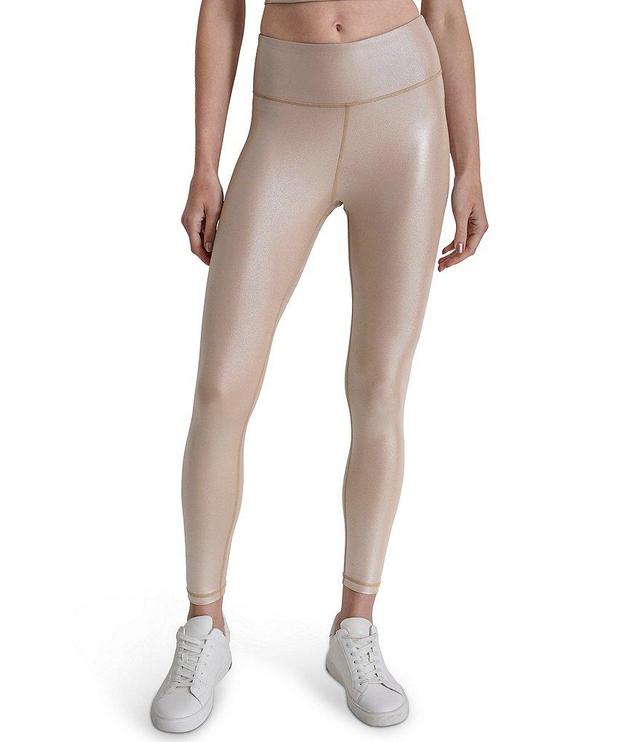 DKNY Sport by Donna Karan Foiled Fitness Shine High Waist 7/8 Tight Leggings Product Image