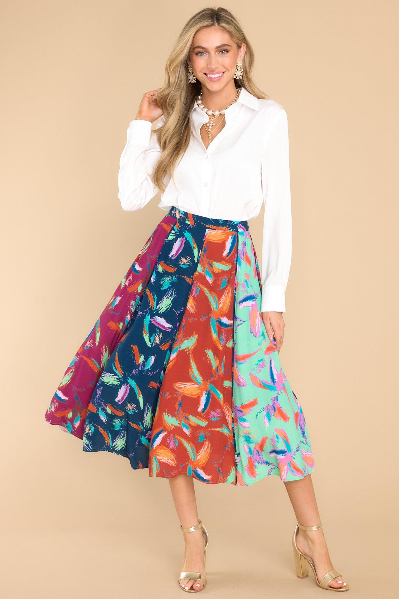 The Kristel Multi Print Midi Skirt product image