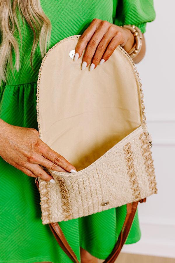 Vacay Happy Hour Straw Woven Clutch Product Image