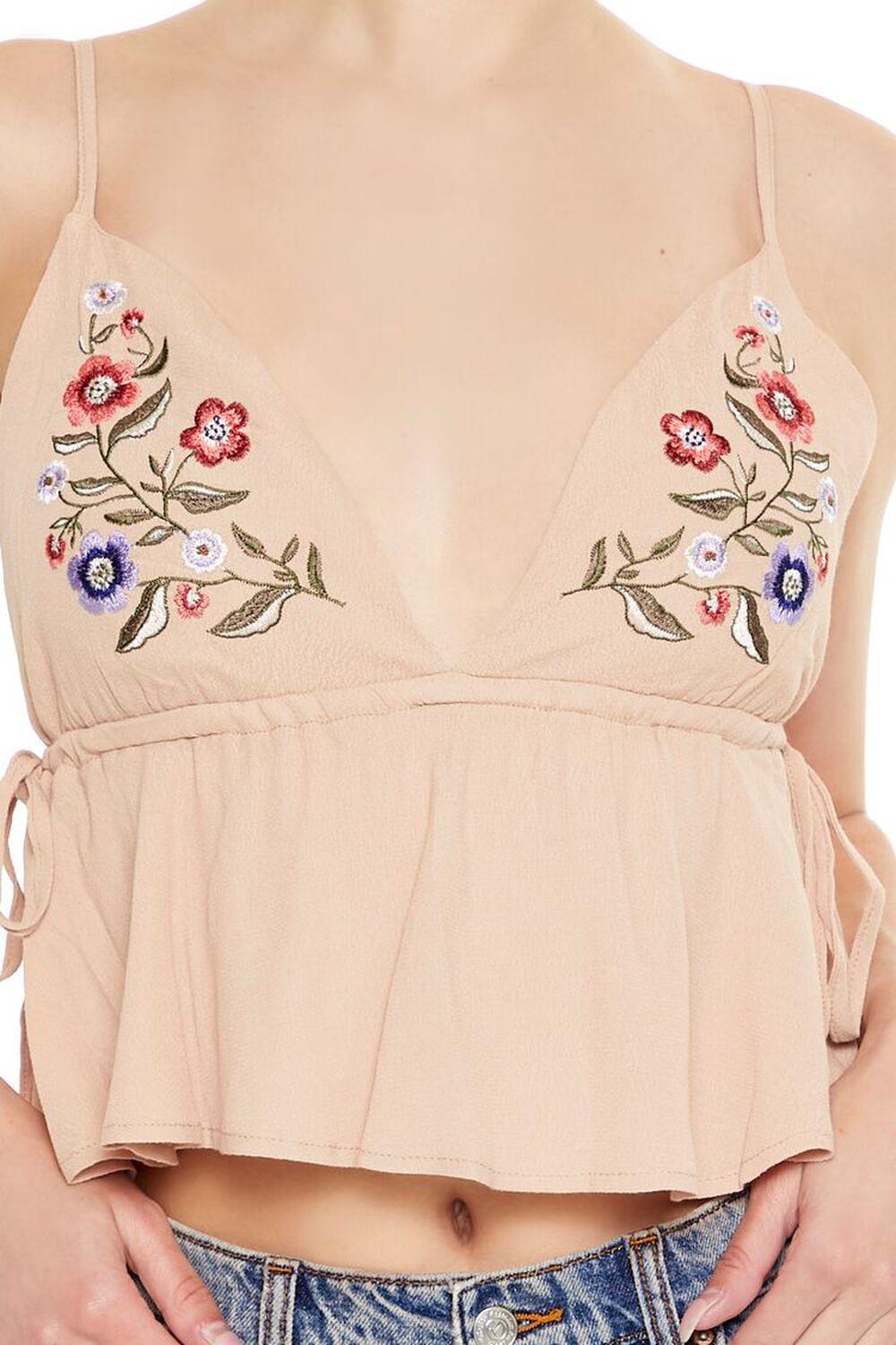 Floral Embroidered Cropped Cami | Forever 21 Product Image