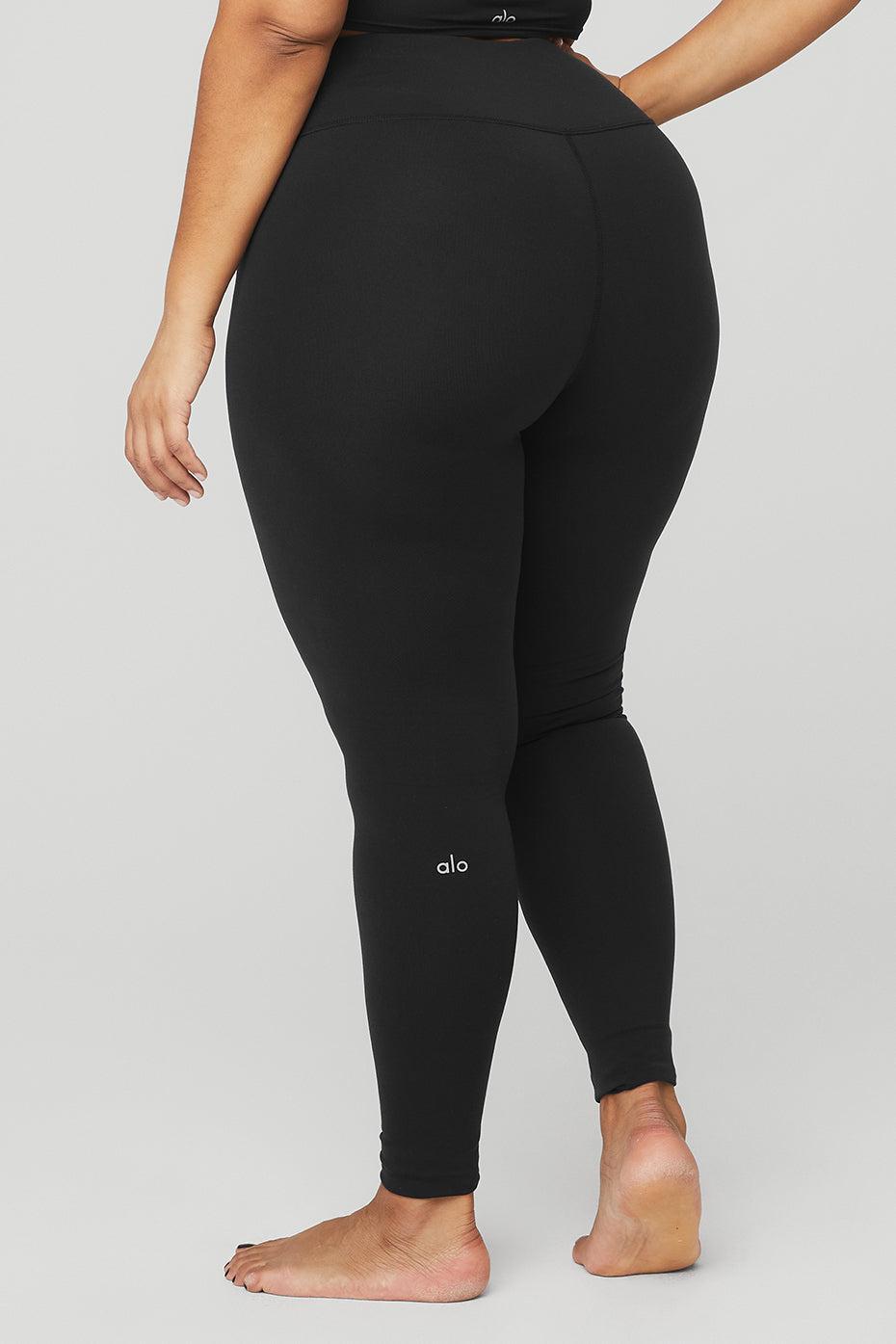 High-Waist Airbrush Legging - Black Female Product Image